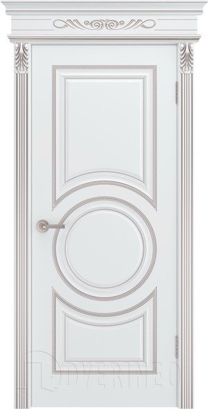 Дверь Рондо Luxury В0, ДГ, белая патина